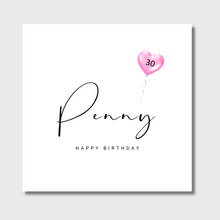 Load image into Gallery viewer, Personalised 30th Birthday Card