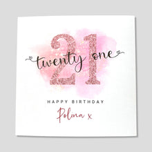 Load image into Gallery viewer, 21st Birthday Card Personalised Her