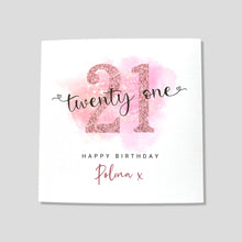 Load image into Gallery viewer, 21st Birthday Card Personalised Her