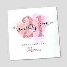 Load image into Gallery viewer, 21st Birthday Card Personalised Her
