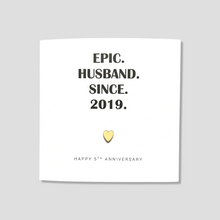 Load image into Gallery viewer, 5th Wedding Anniversary Card (Wood Anniversary) Epic