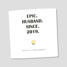 Load image into Gallery viewer, 5th Wedding Anniversary Card (Wood Anniversary) Epic