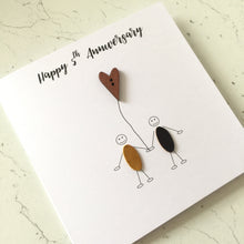 Load image into Gallery viewer, 5th Anniversary Card Personalised Wood Wedding Anniversary