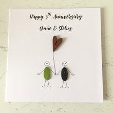 Load image into Gallery viewer, 5th Anniversary Card Personalised Wood Wedding Anniversary