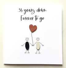 Load image into Gallery viewer, 35th Wedding Anniversary Card (Coral Anniversary) 35 Years Down