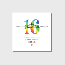 Load image into Gallery viewer, 16th Birthday Card Granddaughter Sister Niece Her