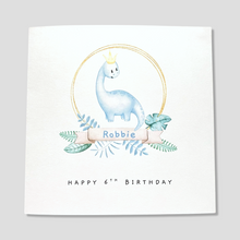 Load image into Gallery viewer, 6th Birthday Card Personalised