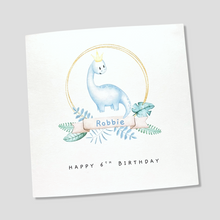 Load image into Gallery viewer, 6th Birthday Card Personalised