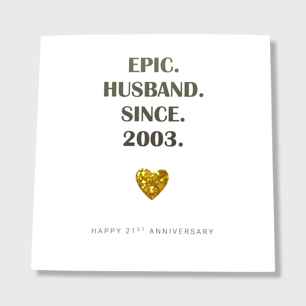 21st Wedding Anniversary Card Epic Brass Anniversary