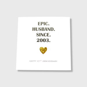 Brass Wedding Anniversary Card Epic 21st Anniversary