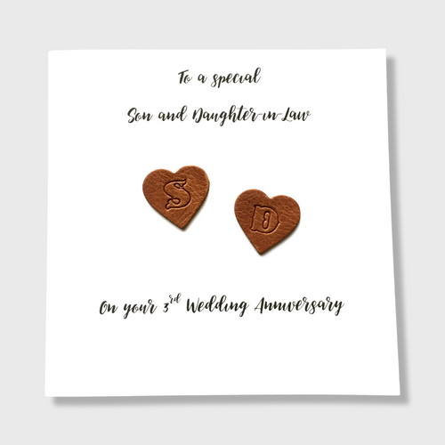 3rd Wedding Anniversary Card Son Daughter Personalised