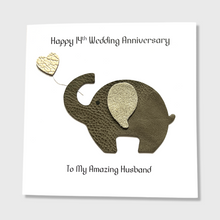 Load image into Gallery viewer, 14th Wedding Anniversary Card Ivory Anniversary Handmade Card
