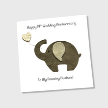 Load image into Gallery viewer, 14th Wedding Anniversary Card Ivory Anniversary Handmade Card