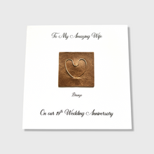 Load image into Gallery viewer, 19th Wedding Anniversary Card (Bronze Anniversary Card)
