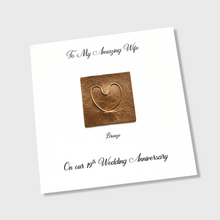 Load image into Gallery viewer, 19th Wedding Anniversary Card (Bronze Anniversary Card)