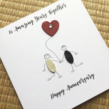 Load image into Gallery viewer, 15th Wedding Anniversary Card, Crystal Anniversary, Him Her