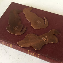 Load image into Gallery viewer, Dachshund Bookmark Personalised Leather Dog Gift Memory Keepsake