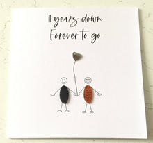 Load image into Gallery viewer, 11th Wedding Anniversary Card, Steel Heart