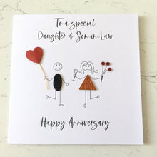 Load image into Gallery viewer, Wedding Anniversary Card Daughter Son Leather Anniversary