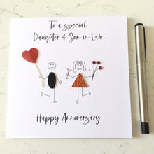 Load image into Gallery viewer, Wedding Anniversary Card Daughter Son Leather Anniversary