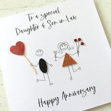 Load image into Gallery viewer, Wedding Anniversary Card Daughter Son Leather Anniversary
