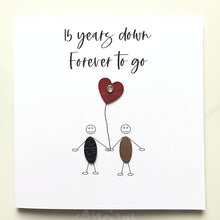 Load image into Gallery viewer, 15th Wedding Anniversary Card, Crystal Him Her
