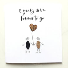 Load image into Gallery viewer, 19th Wedding Anniversary Card, Bronze Heart