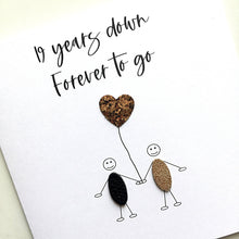 Load image into Gallery viewer, 19th Wedding Anniversary Card, Bronze Heart