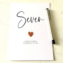 Load image into Gallery viewer, 7th Wedding Anniversary Card, Copper Anniversary, Wife Husband Him Her