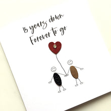 Load image into Gallery viewer, 15th Wedding Anniversary Card, Crystal Him Her