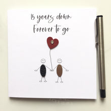 Load image into Gallery viewer, 15th Wedding Anniversary Card, Crystal Him Her