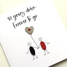 Load image into Gallery viewer, 40th Anniversary Card 40 Years Down Ruby Wedding Anniversary Him Her Husband Wife