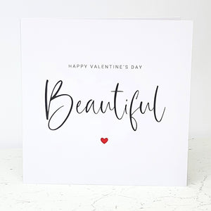 Valentine's Day Card Beautiful Valentines Wife Girlfriend Fiancee Her