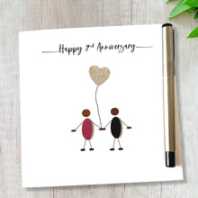 Load image into Gallery viewer, 2nd Anniversary Card Ethnic Cotton Wedding Anniversary