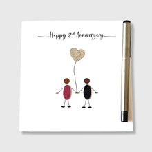 Load image into Gallery viewer, 2nd Anniversary Card Ethnic Cotton Wedding Anniversary