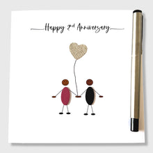 Load image into Gallery viewer, 2nd Anniversary Card Ethnic Cotton Wedding Anniversary