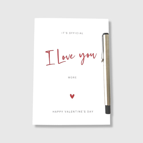 Valentine's Day Card I Love You More Anniversary Card Valentines Card