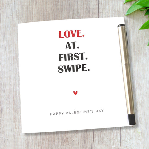 Valentines Card Love At First Swipe