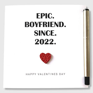 Valentine's Card Epic Boyfriend Personalised Card Him Anniversary Birthday
