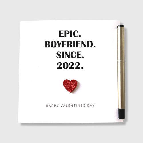 Valentine's Card Epic Boyfriend Personalised Card Him Anniversary Birthday