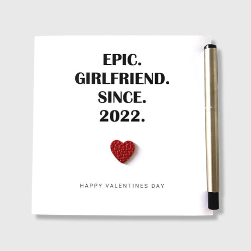 Valentine's Card Epic Girlfriend Personalised Card Him Anniversary Birthday
