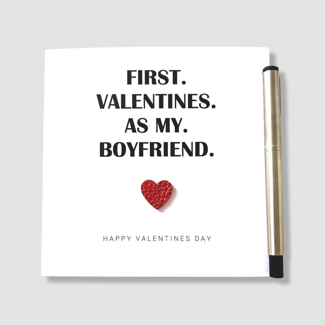 First Valentines Card Boyfriend Girlfriend Him Her 1st Valentine's Day
