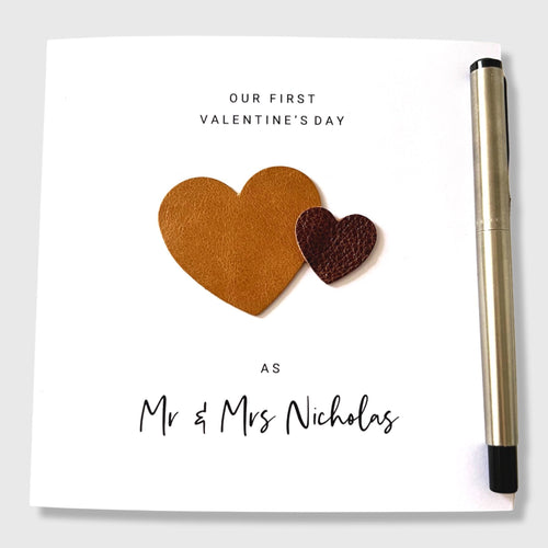 Valentine's Day Card Personalised 1st Valentine's as Mr & Mrs