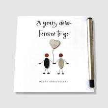 Load image into Gallery viewer, 25th Anniversary Card, Silver Wedding Anniversary, Ethnic Him Her Husband Wife