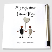 Load image into Gallery viewer, 25th Anniversary Card, Silver Wedding Anniversary, Ethnic Him Her Husband Wife