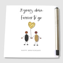 Load image into Gallery viewer, 21st Wedding Anniversary Card, Brass Anniversary Ethnic Couple