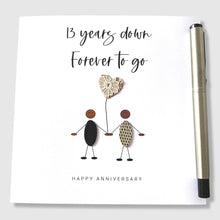 Load image into Gallery viewer, 13th Wedding Anniversary Card Ethnic Lace Anniversary 13 Years Down
