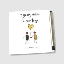 Load image into Gallery viewer, 21st Wedding Anniversary Card, Brass Anniversary Ethnic Couple
