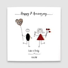 Load image into Gallery viewer, Personalised 6th Anniversary Card Iron Wedding Anniversary Card
