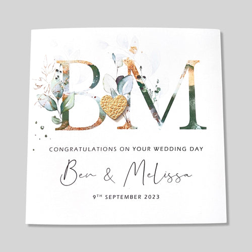 Wedding Day Card Personalised Wedding Card